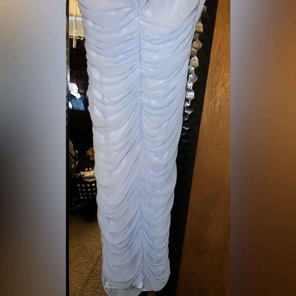 EUC Fashion Nova Ready and Ruched Mesh Midi Dress - Picture 8 of 9